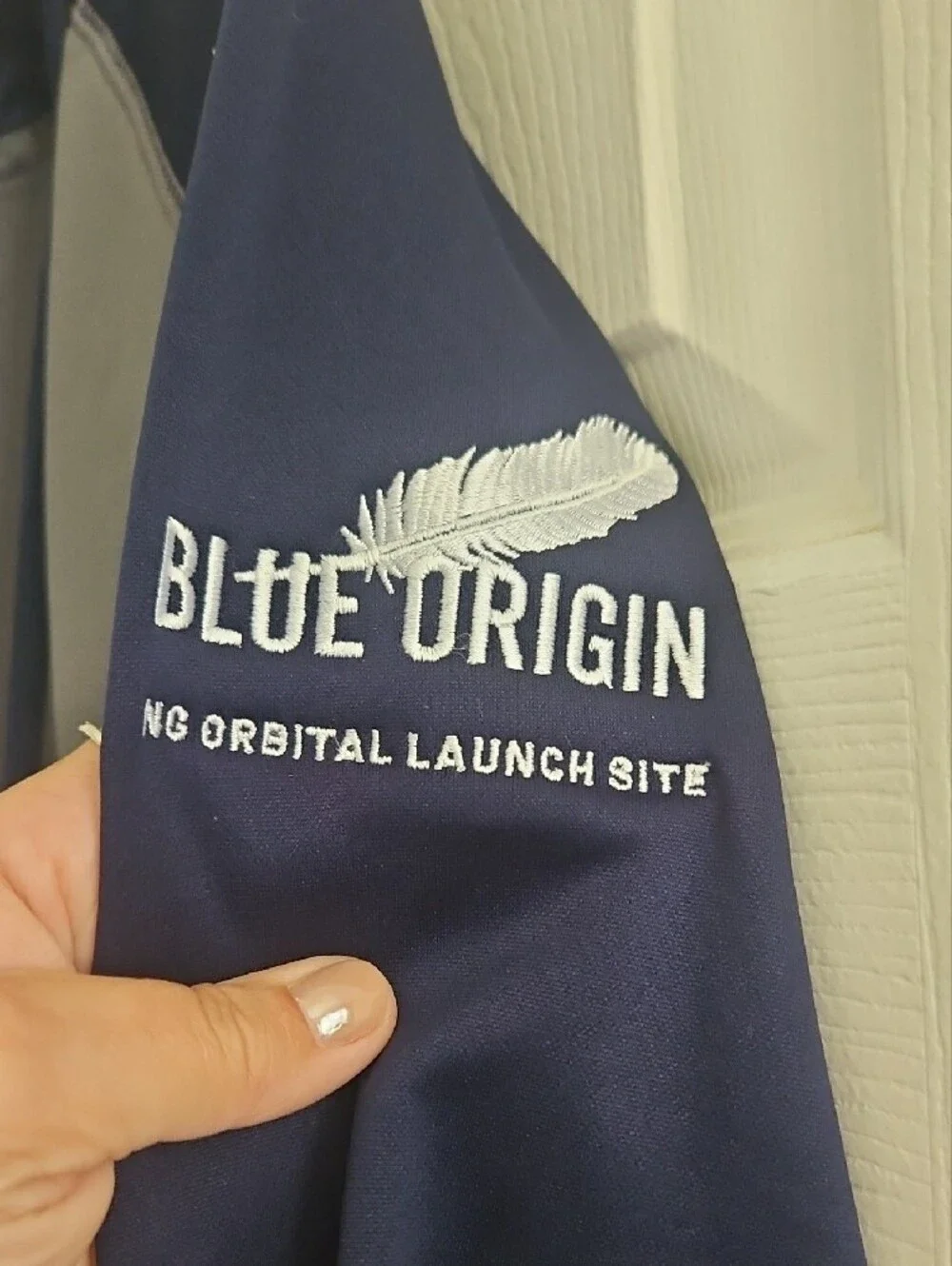 Blue Origin Women's Hooded Zip Jacket - Gray & Navy-Size Medium